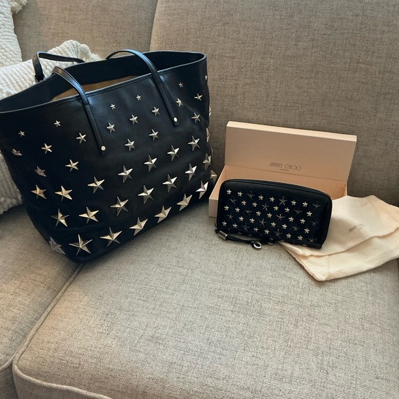 Jimmy Choo Filipa Star Studded Zip Around Wallet. - Picture 11 of 11